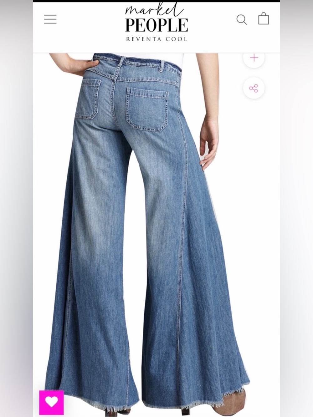 Free People Extreme Bell Bottom Jeans Size 29 - Picture 12 of 12